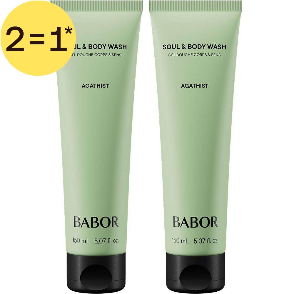 Twee Babor Soul & Body Wash Agathist douchegel tubes, elk 150 ml.