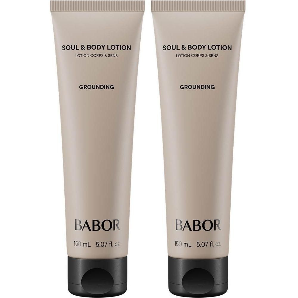 Deux tubes de Babor Soul & Body Lotion Grounding, 150 ml.