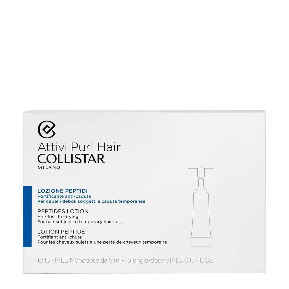 Verpakking Collistar Peptides Lotion met 15 ampullen voor eenmalig gebruik.