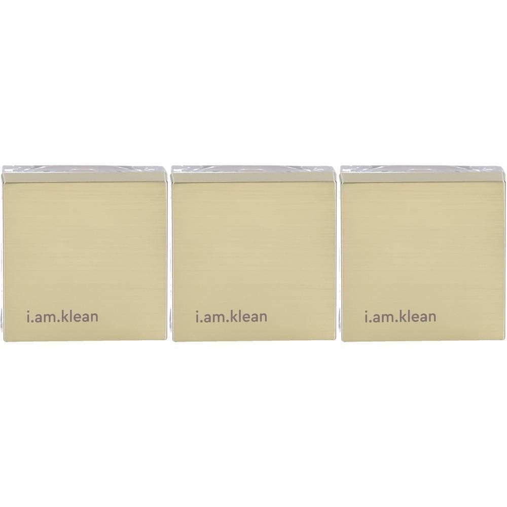 Drie gouden containers met het logo "i.am.klean".