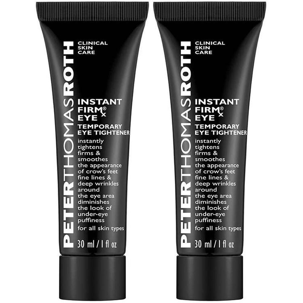 Twee zwarte tubes Peter Thomas Roth Instant FirmX Eye, 30 ml.