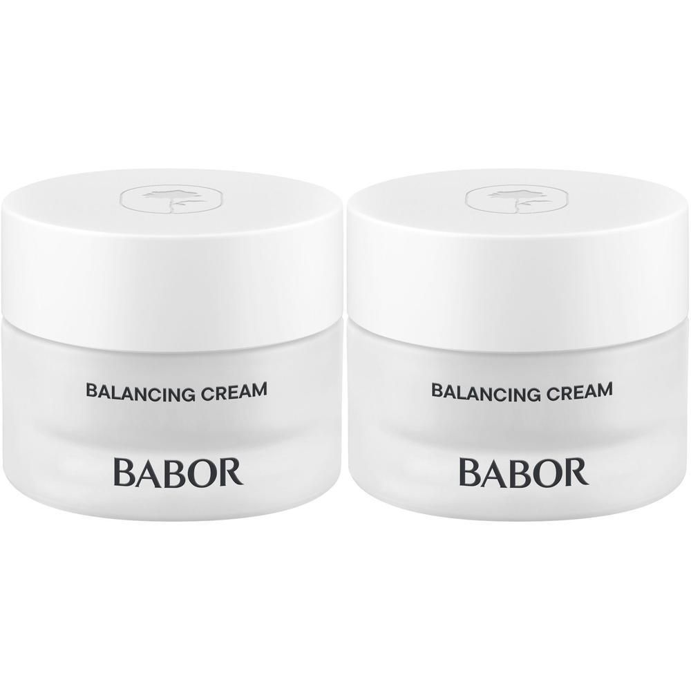 Deux pots de Babor Balancing Cream côte à côte.