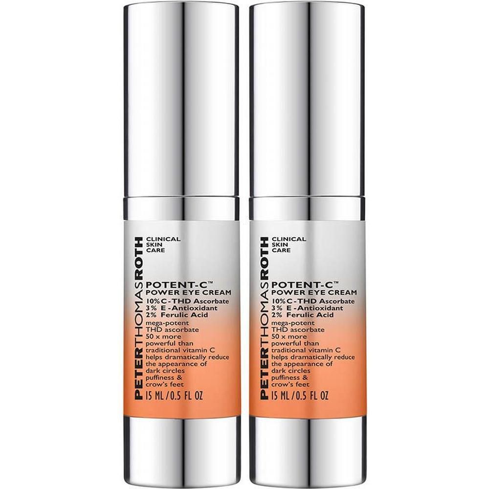 Deux flacons de Peter Thomas Roth Potent C Power Eye Cream, 15 ml.