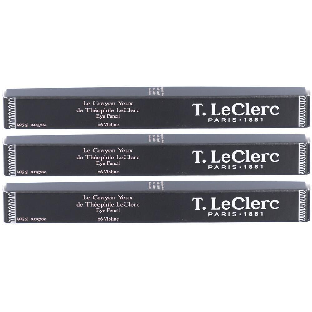 Trois boîtes de T. LeClerc Le Crayon Yeux 06 Violine.