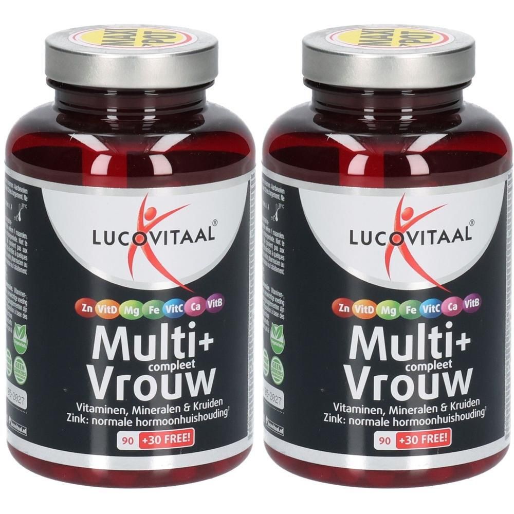 Deux flacons de Lucovitaal Super Collagène 2000 mg, 60 comprimés.