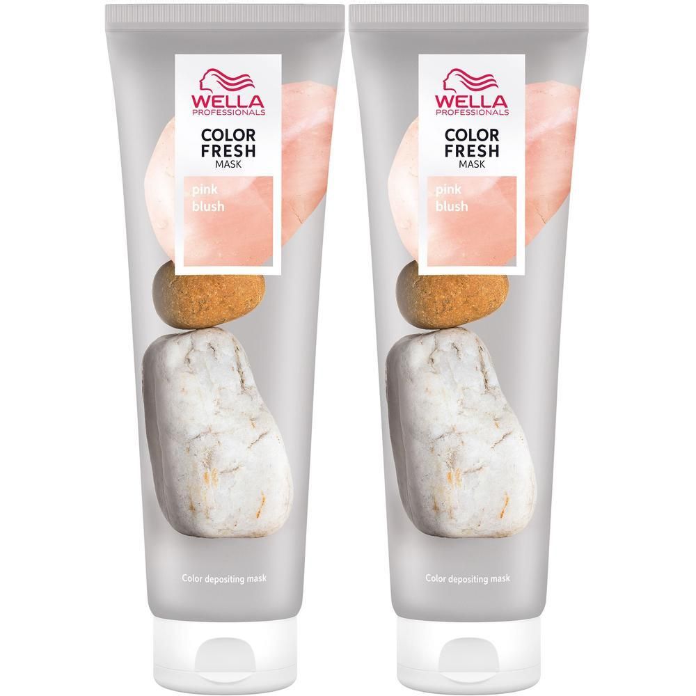 Deux tubes de masque Color Fresh Pink Blush de Wella.