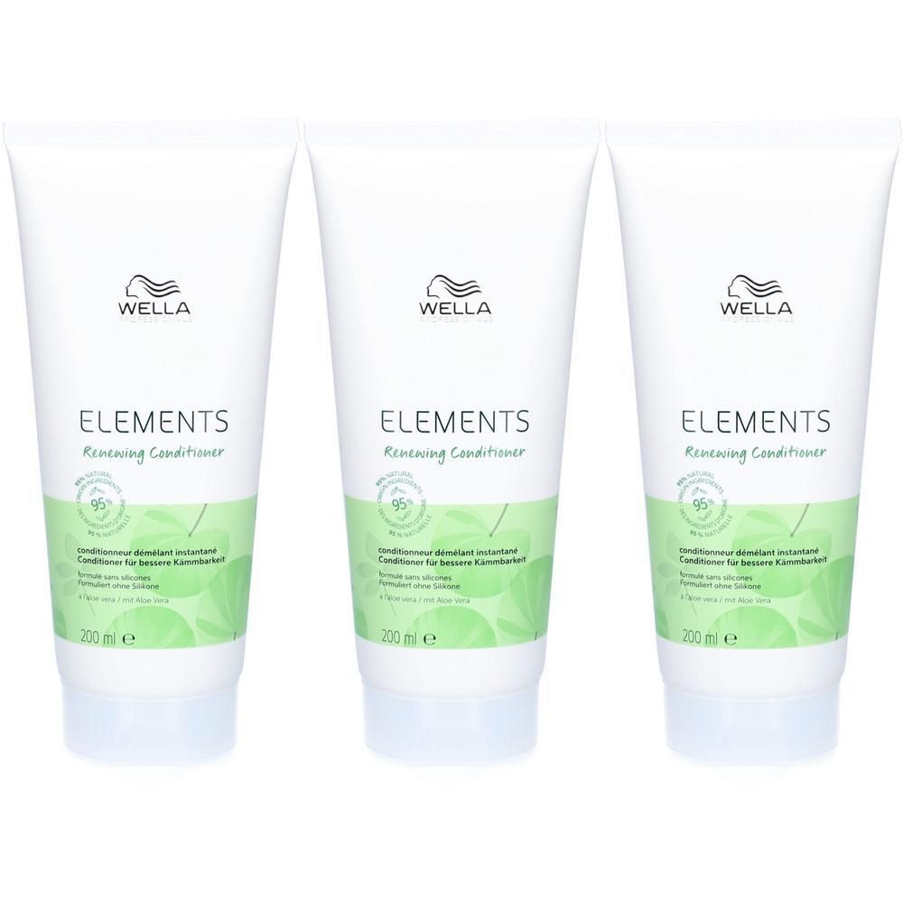 Drie tubes WELLA PROFESSIONALS Elements Renewing Conditioner, elk 200 ml.