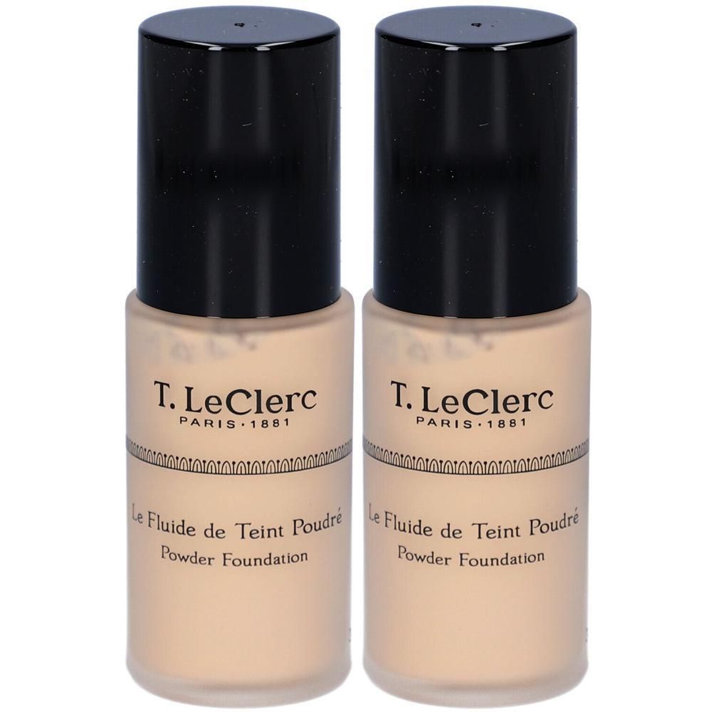 Twee flacons T. LeClerc Poudre Foundation Ivoire Mat.
