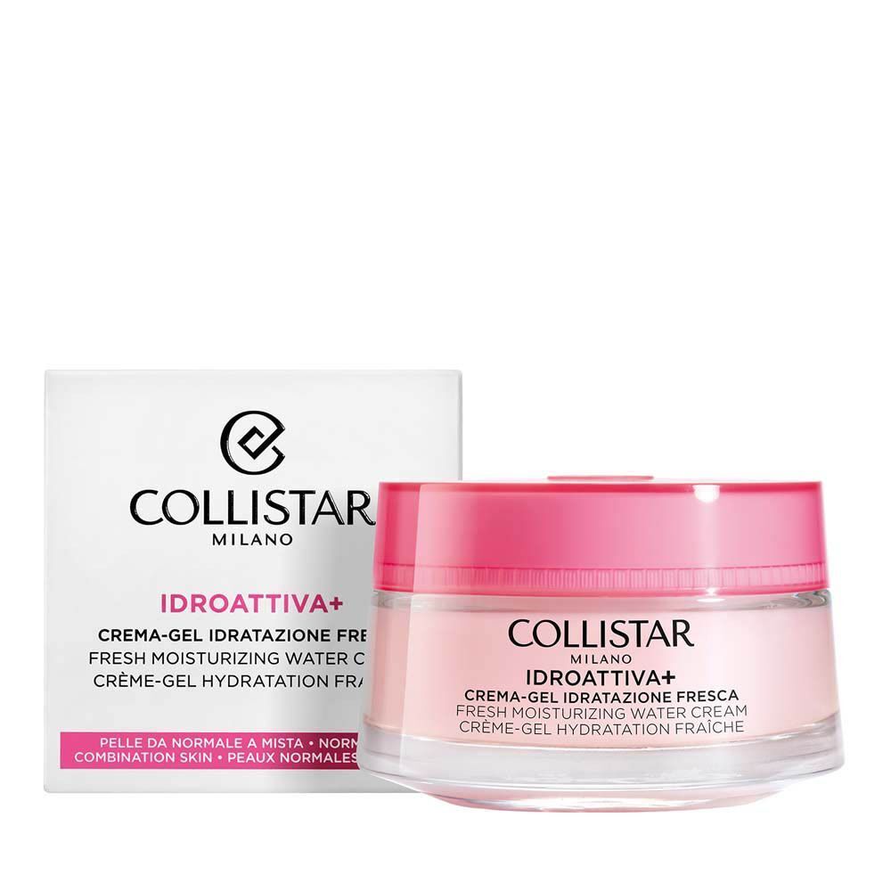 Pot Collistar Idroattiva+ Crème-Gel Hydratation Fraîche à côté de sa boîte.