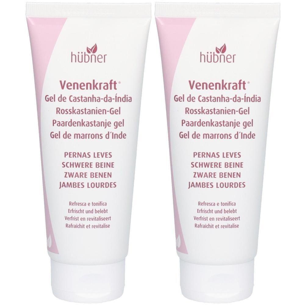 Deux tubes de gel Venenkraft Marrons d'Inde avec inscriptions.