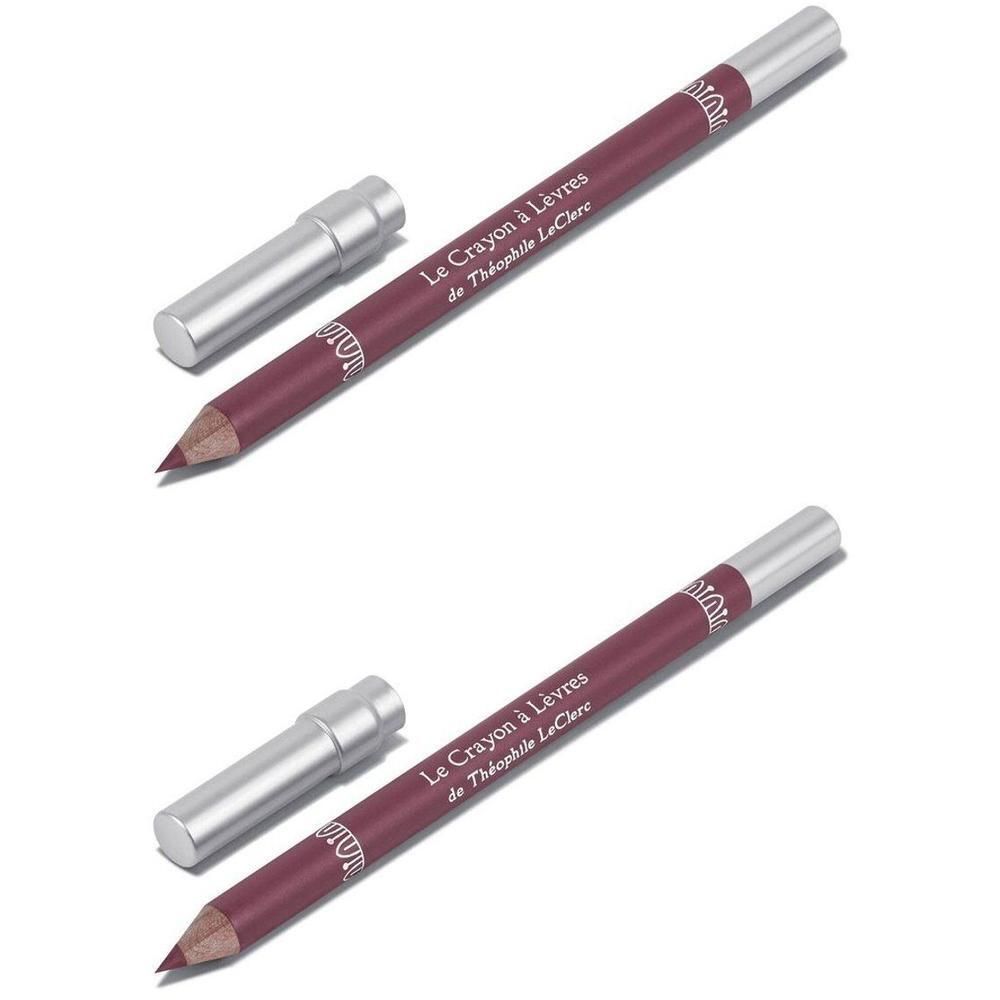 Deux crayons à lèvres bordeaux avec capuchons argentés.