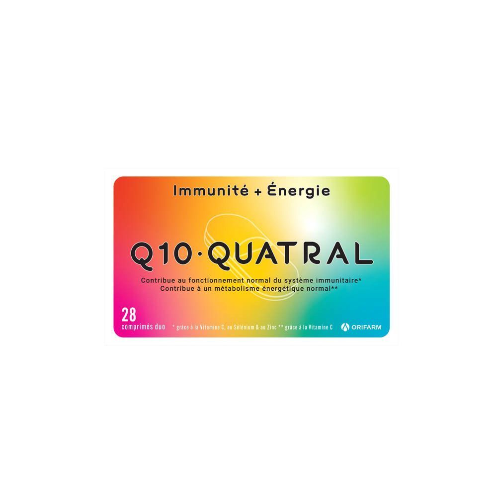 Une boîte de Q10 Quatral Immunité + Énergie, 28 comprimés.