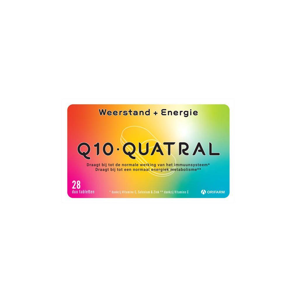 Eén verpakking Q10 Quatral Weerstand + Energie, 28 tabletten.