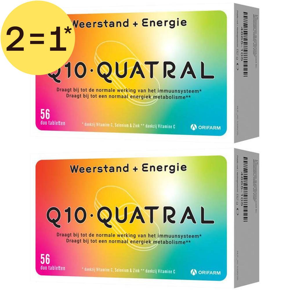 Q10 Quatral: 56 tabletten voor weerstand en energie. Orifarm.