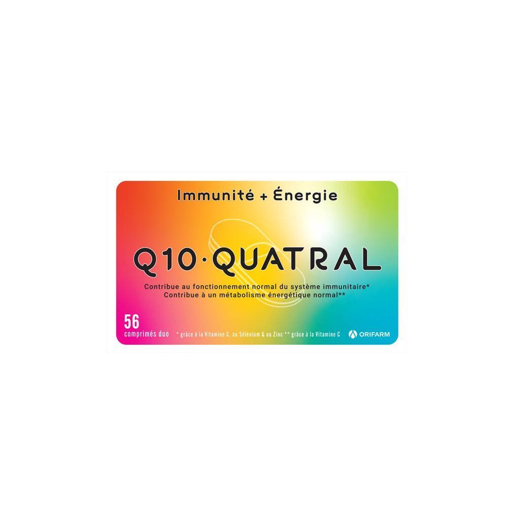 Q10 Quatral: 56 comprimés pour l'immunité et l'énergie. Orifarm.