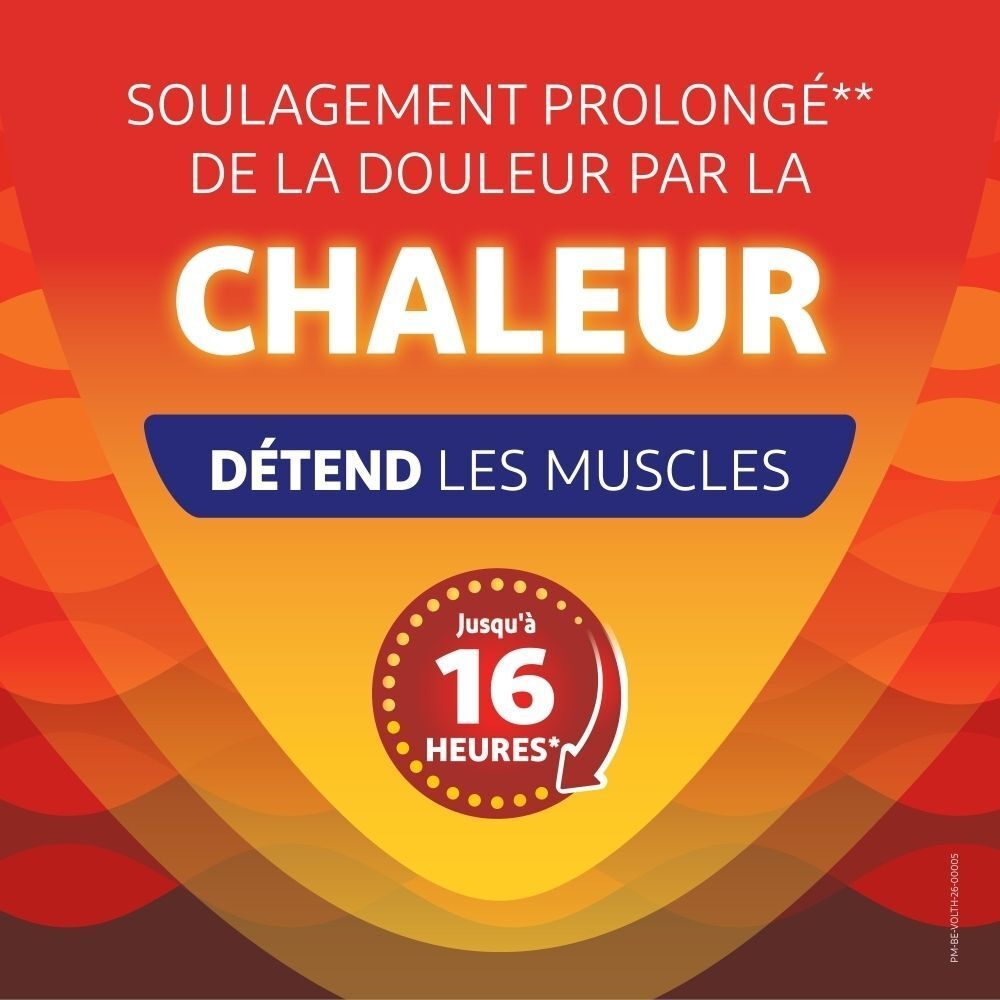Patch chauffant VoltaHeat: Soulage la douleur par la chaleur, détend les muscles, jusqu'à 16 heures.