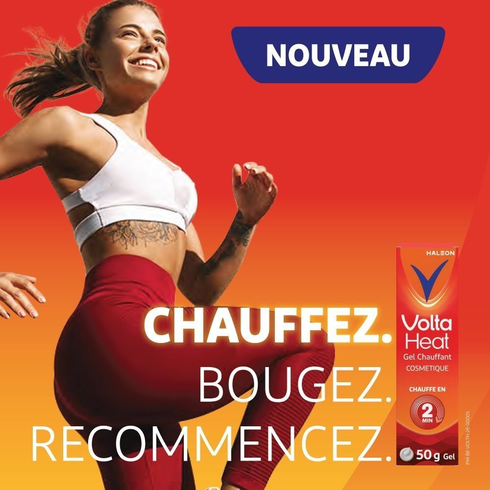 Coureuse, Gel Volta Heat : Chauffez, Bougez, Recommencez.