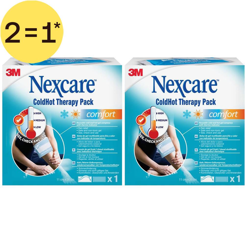 Nexcare ColdHot Therapy Pack: Twee pakken met warmte-/koudetherapie gelpads. Met temperatuurindicator.