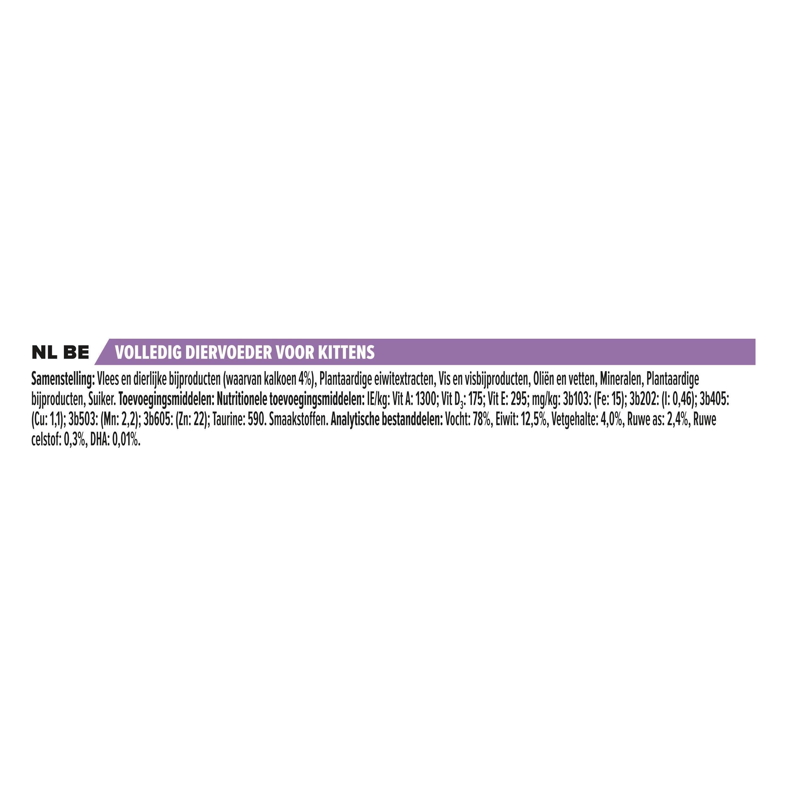 Verpakking Purina Pro Plan Adult Sterilised kattenvoer, 143 mm hoog.