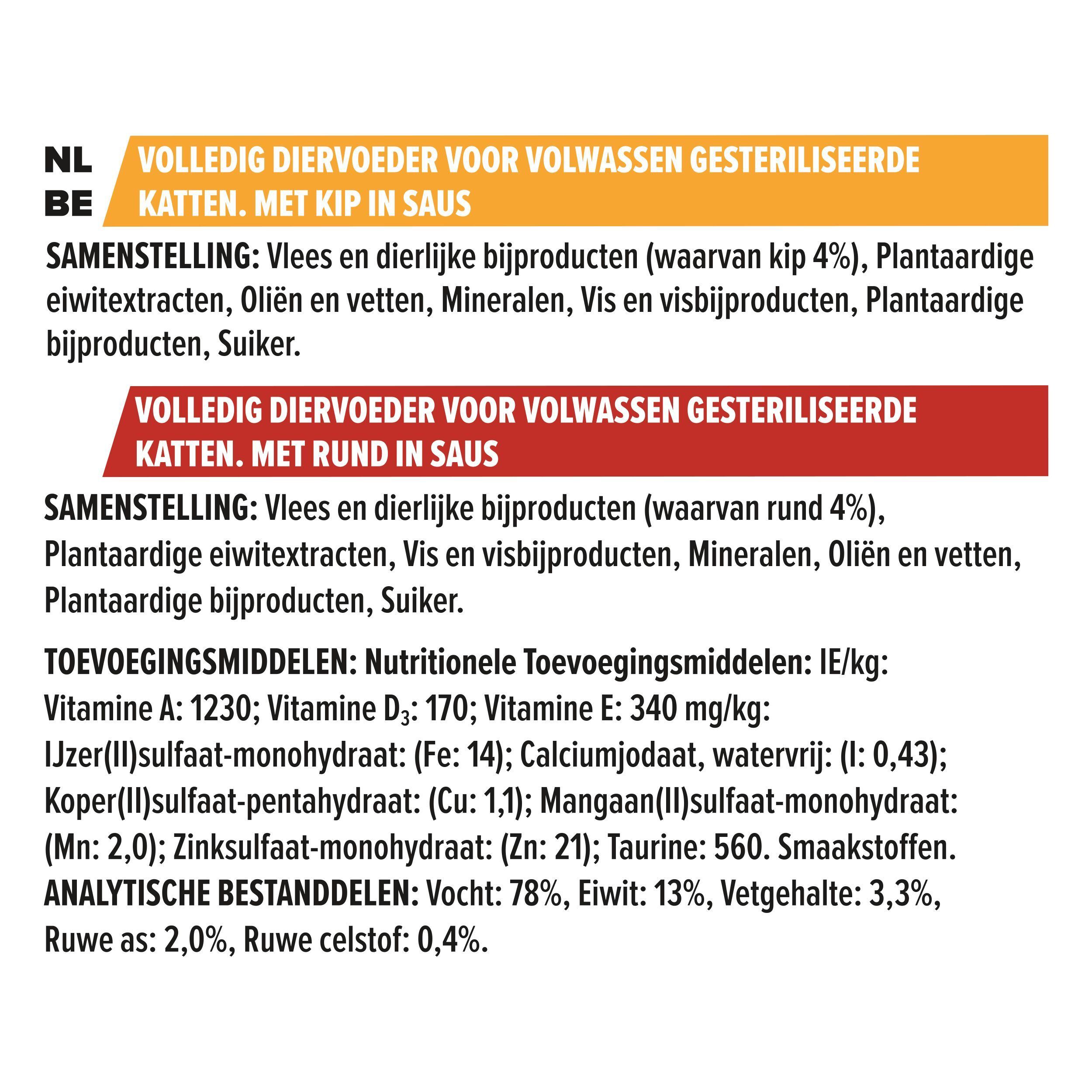 Purina Pro Plan Adult Sterilised kattenvoer met kip en rund.