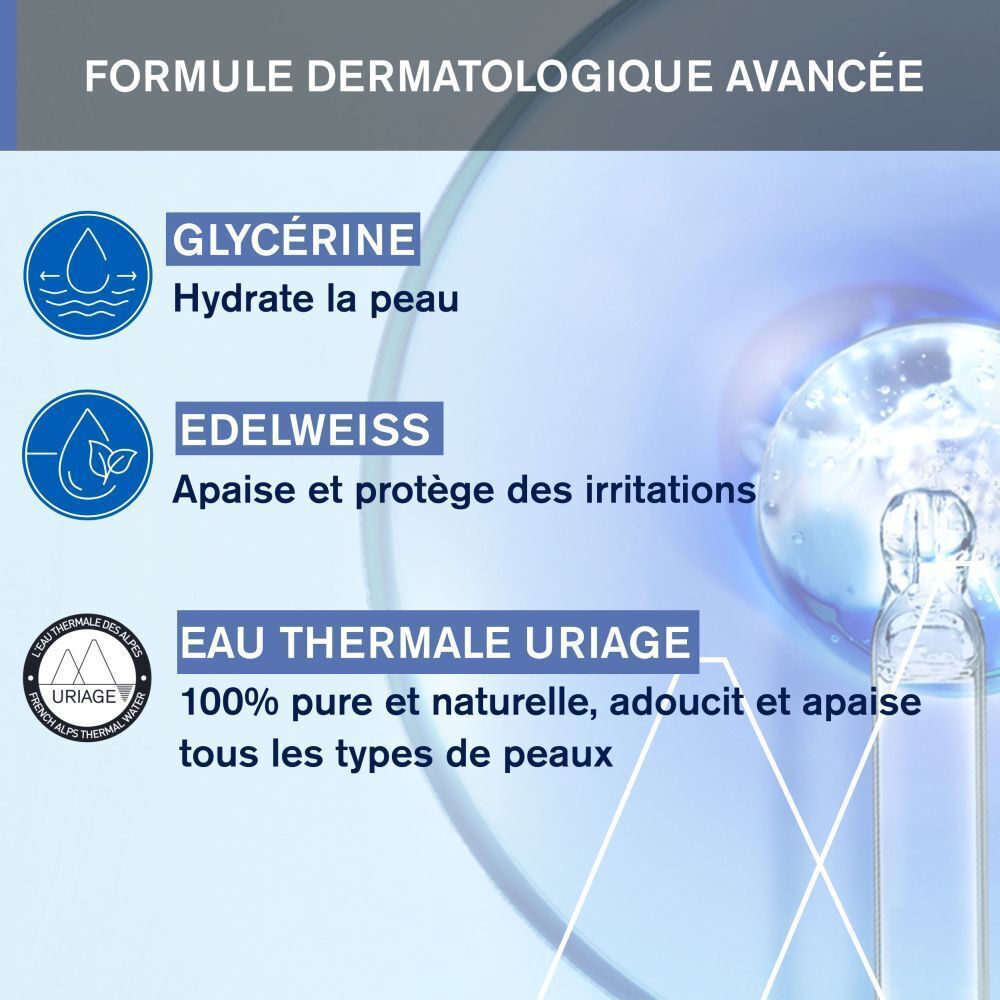 Uriage Formule Dermatologique Avancée avec glycérine, edelweiss et eau thermale.