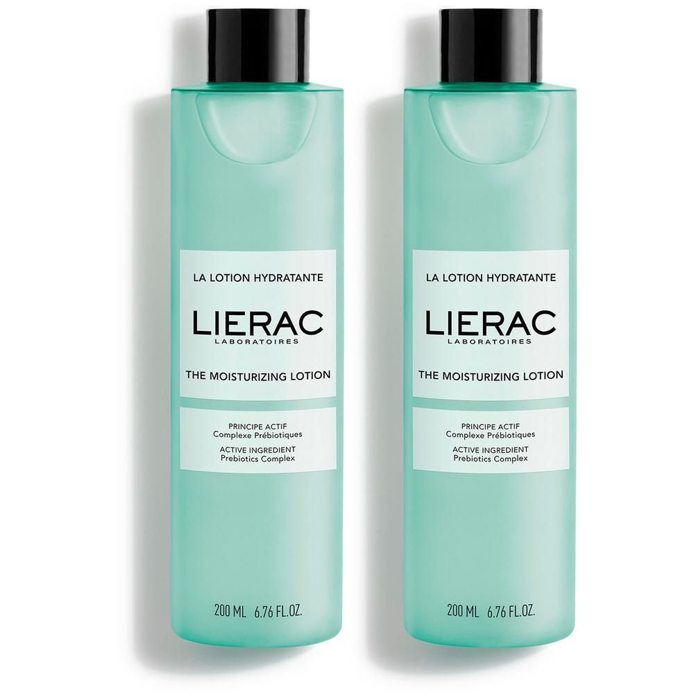 Twee flessen Lierac The Moisturizing Lotion, elk 200 ml.