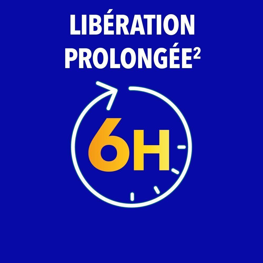 Symbole pour une libération prolongée de 6 heures.
