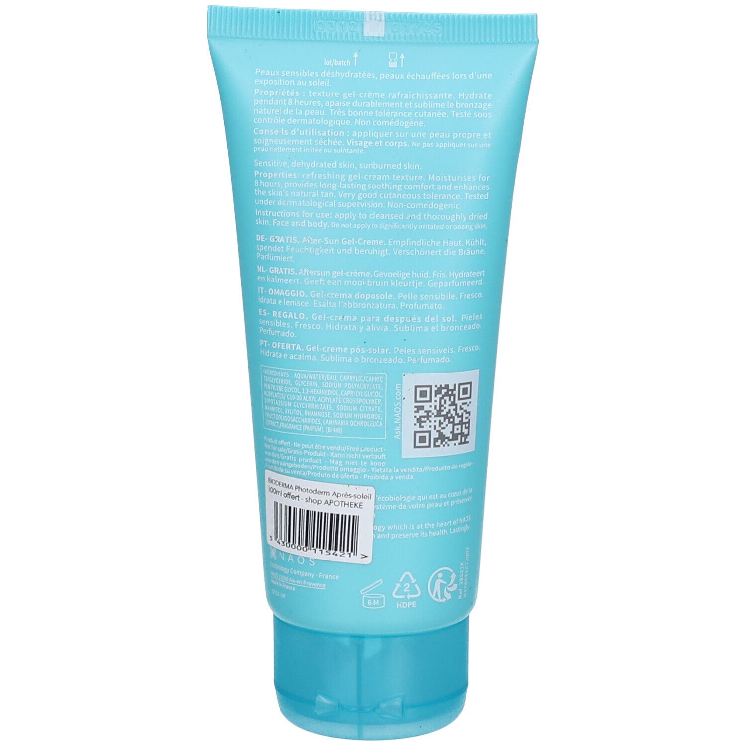 Bioderma Photoderm Gel-Crème Aftersun Gratis Aangeboden