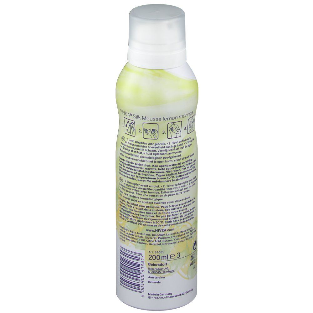 Nivea Mousse de Douche Apaisante Silk Mousse Lemon-Moringa Offert GRATUITEMENT