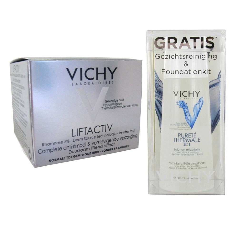 Vichy Liftactiv Derm Source Dag Normale Huid + Gratis Gezichtsreiniging & Foundationkit
