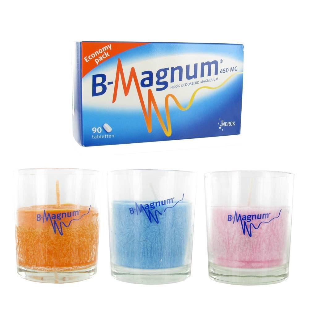 B-Magnum 450 Mg + Gratis Kaars 90 St - Farmaline