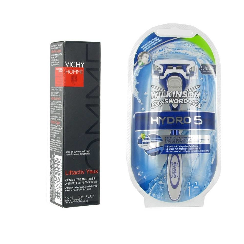 Vichy Homme Liftactiv Ogen + Gratis Wilkinson Hydro 5 Scheermesje