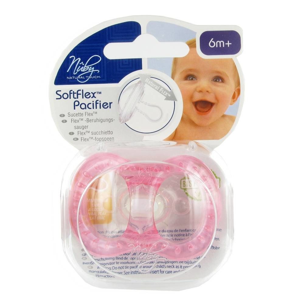 Nuby Natural Touch SoftFlex Fopspeen Ovaal 6m+ Roze
