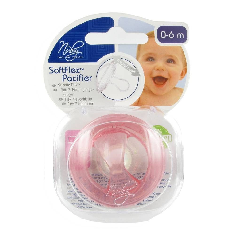 Nuby Natural Touch SoftFlex Fopspeen Kers 0-6m Roze