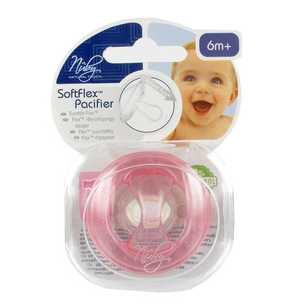 Nuby Natural Touch SoftFlex Fopspeen Kers 6m+ Roze