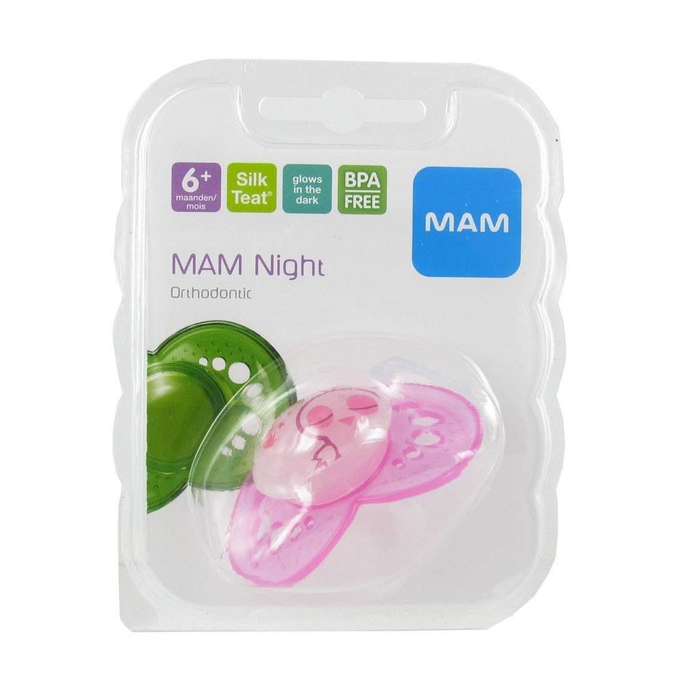 Dodie Mam Fopspeen Nacht 2 Leeftijd +6M Roze