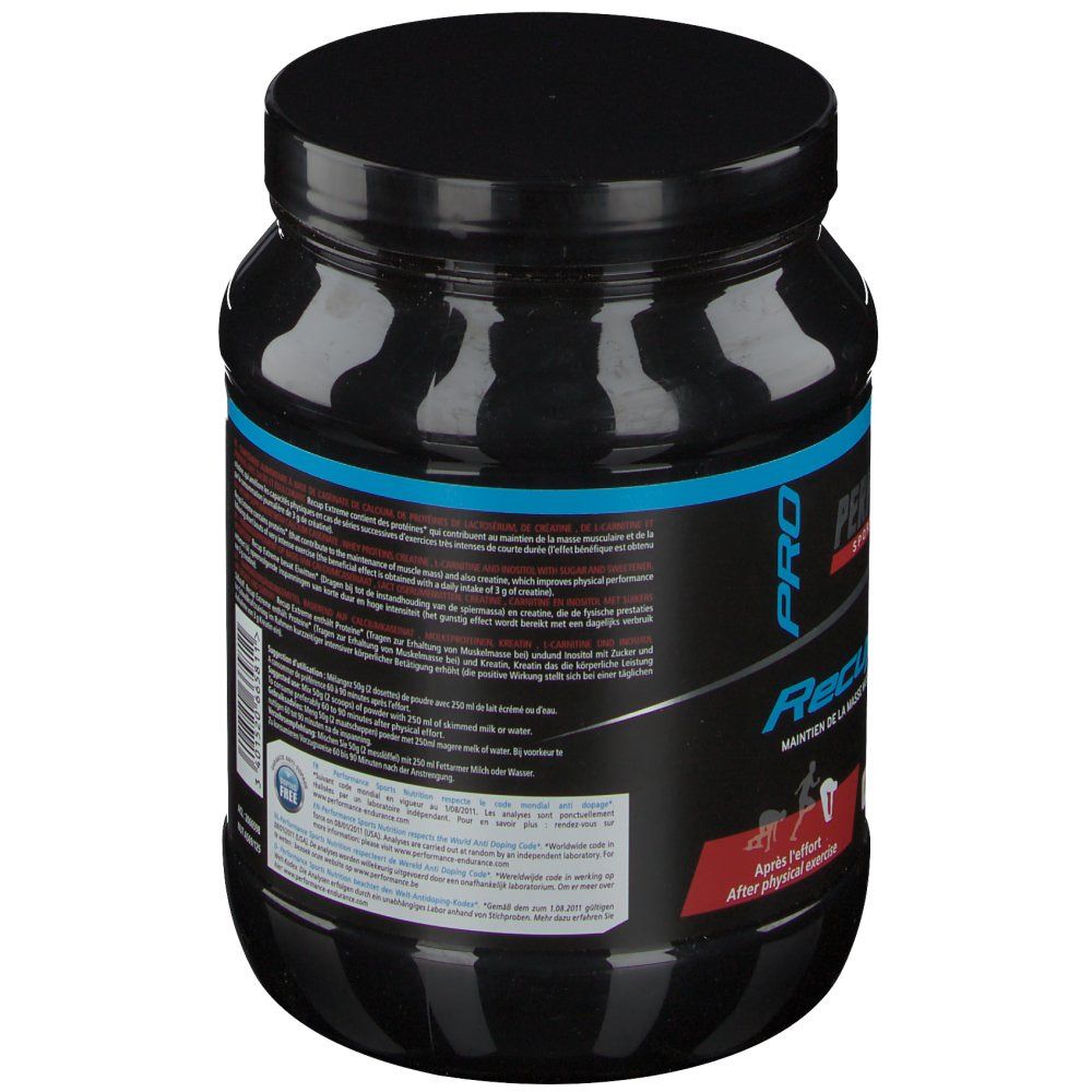 Zwarte pot, achterkant met tekst. Tekst: gebruiksaanwijzing, voedingswaarde. Logo: Nutri-Avis. Certificeringen.