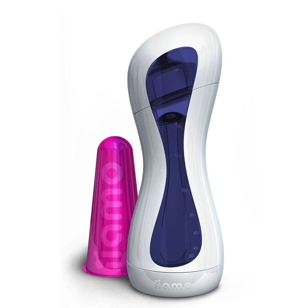 iiamo Go Auto-Chauffant Biberon Blanc/Bleu
