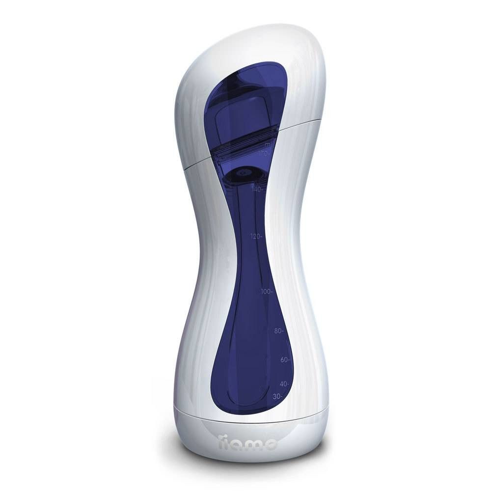 iiamo Go Auto-Chauffant Biberon Blanc/Bleu
