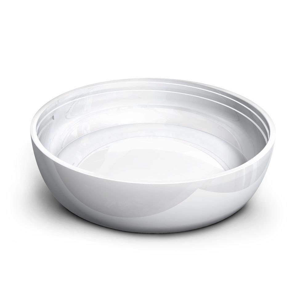 Witte, ronde flesbodem vervanging. Interne groeven.