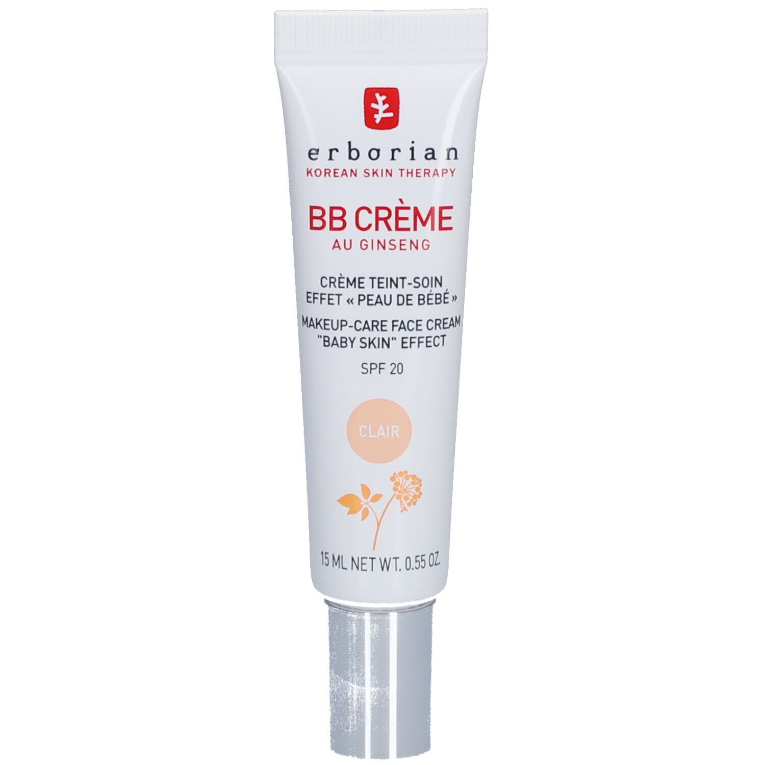 Erborian BB Crème au Ginseng, teinte Clair, 15ml.