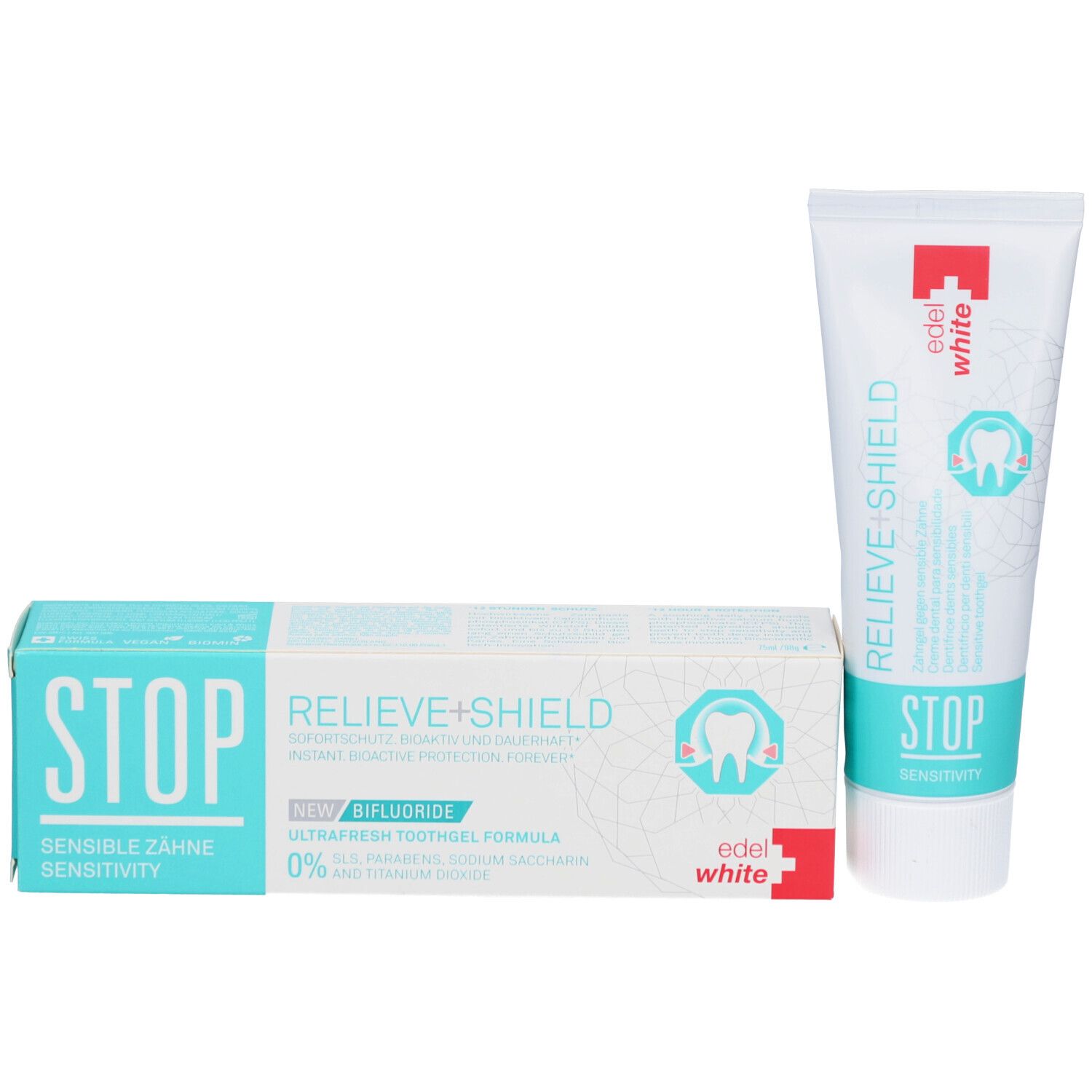 EDEL + WHITE Gel dentaire STOP Sensitive - Protection & soulagement pour les dents sensibles