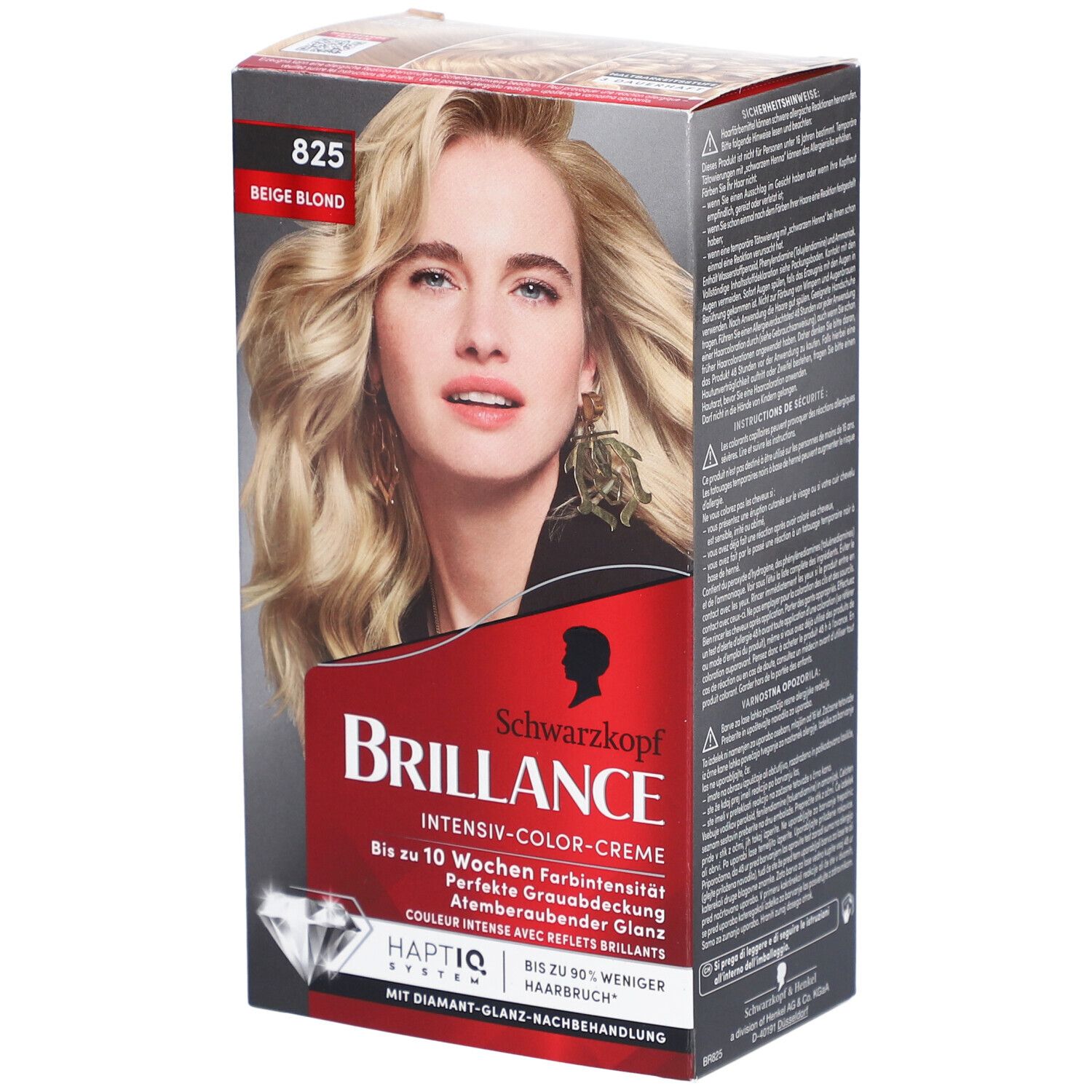 Schwarzkopf® Brillance 825 Beige Blond - Intense kleur met dubbele diamantglans