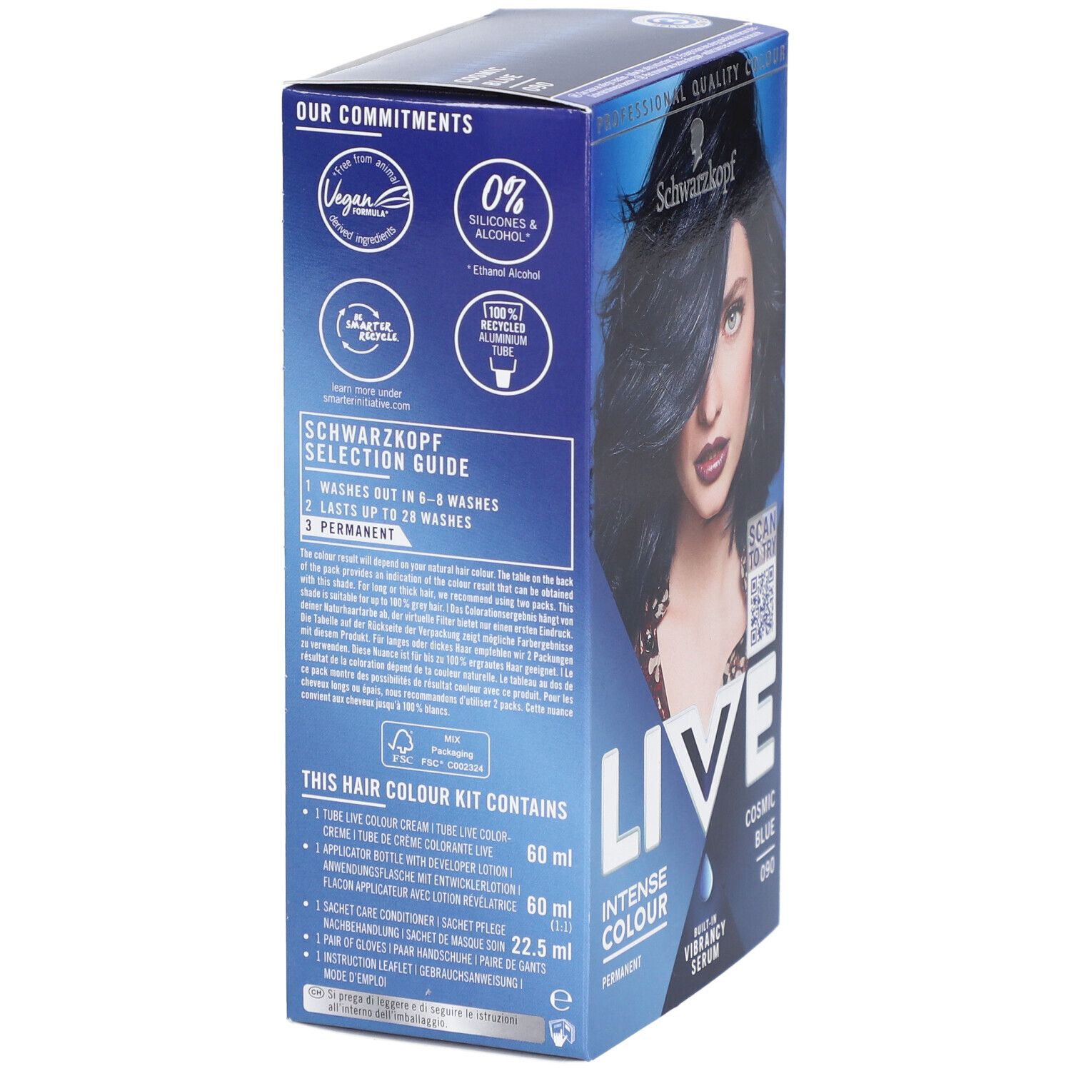 Schwarzkopf LIVE Kleur Permanent 090 Kosmisch Blauw