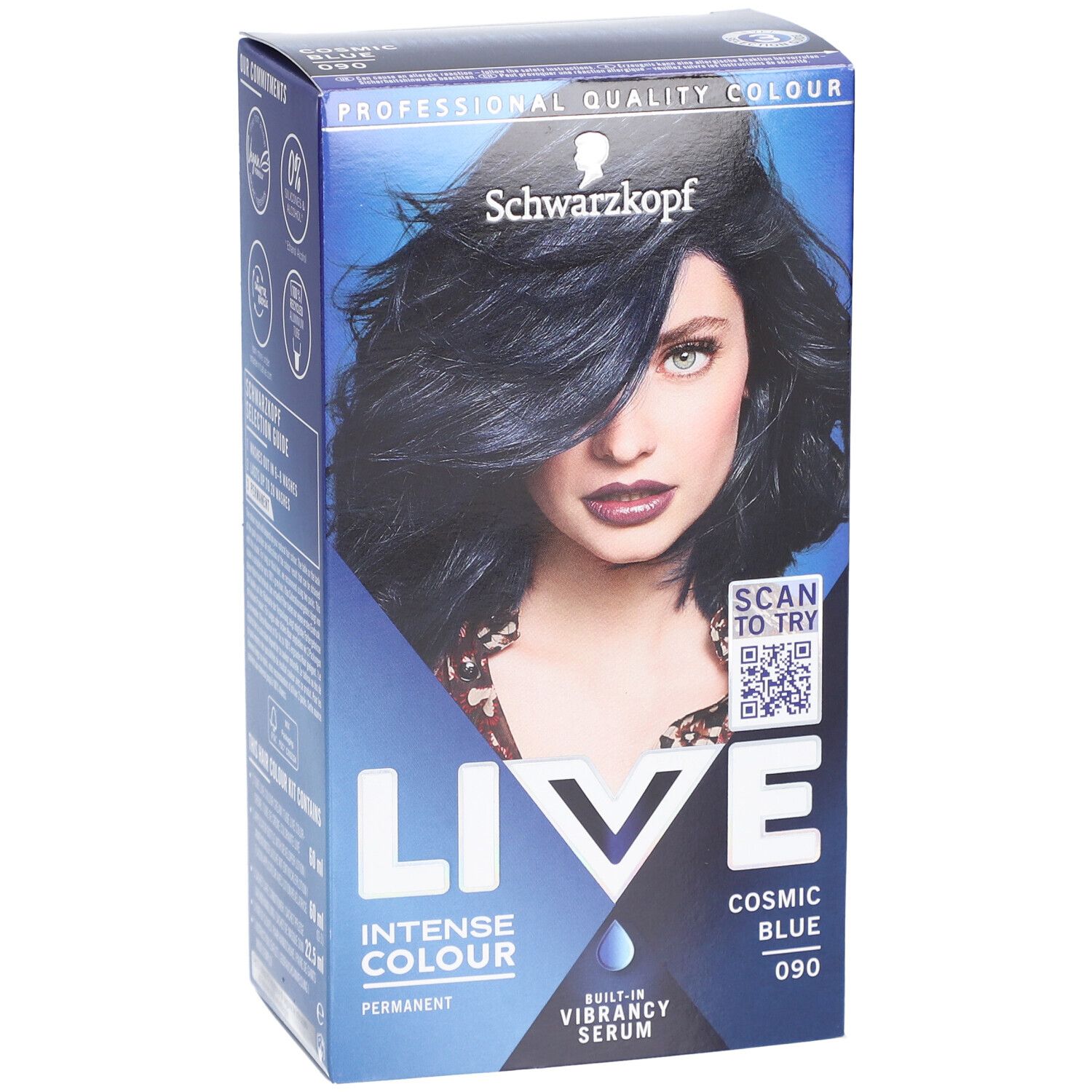Schwarzkopf LIVE Kleur Permanent 090 Kosmisch Blauw