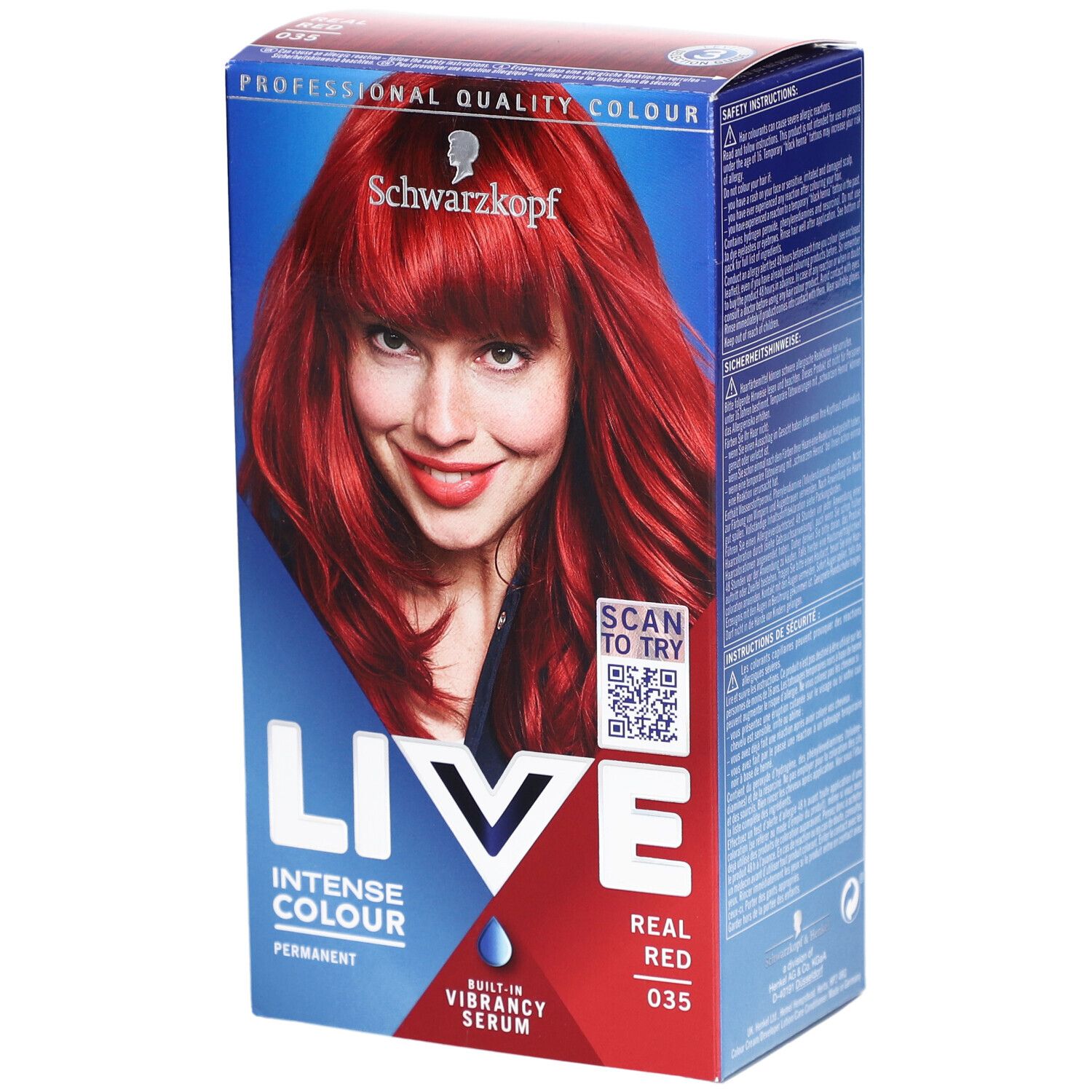 Schwarzkopf LIVE kleuring permanent 035 echt rood