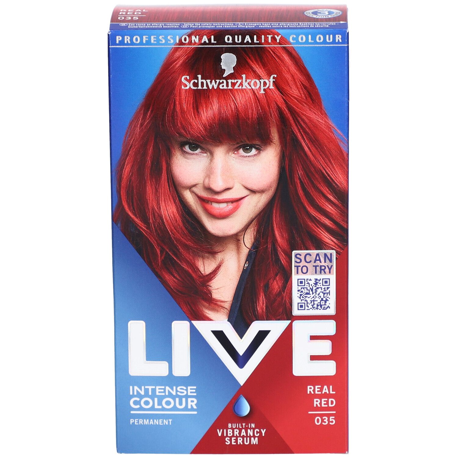 Schwarzkopf LIVE kleuring permanent 035 echt rood