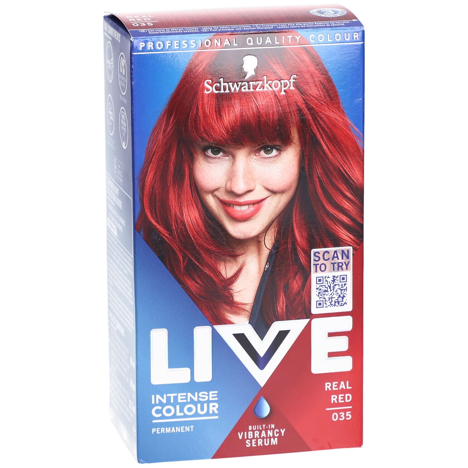 Schwarzkopf LIVE kleuring permanent 035 echt rood