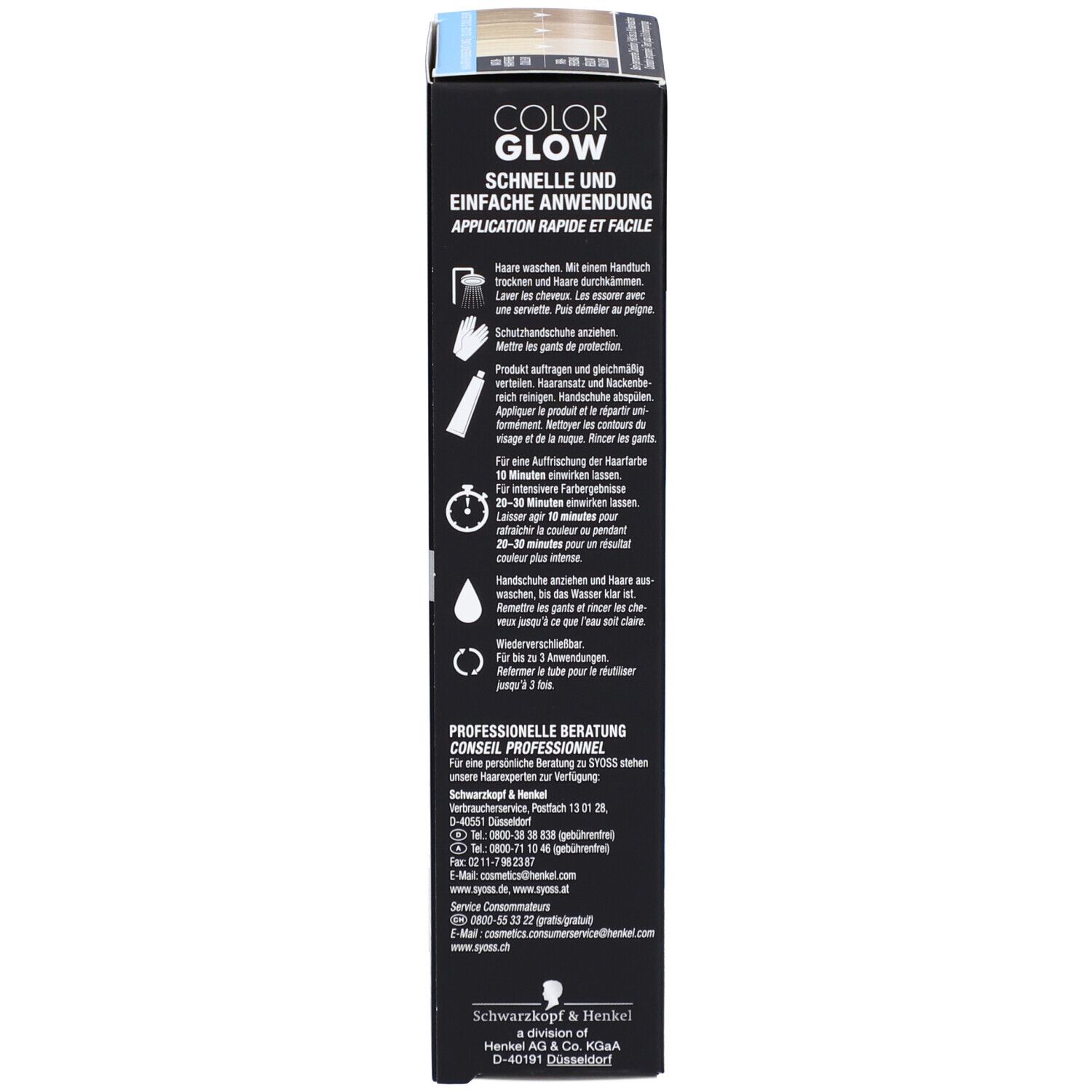 Syoss Color Glow Blond Platine – Soin colorant semi-permanent
