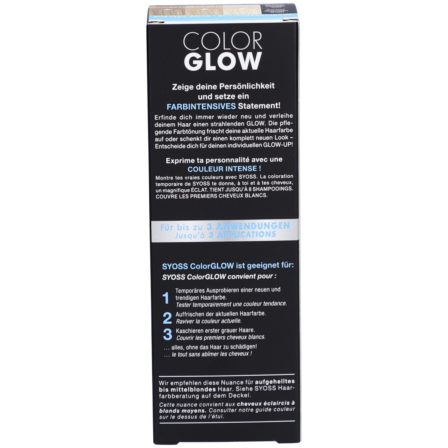 Syoss Color Glow Blond Platine – Soin colorant semi-permanent